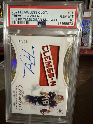 *POP 1*  2021 Flawless Trevor Lawrence Team Signatures Gold RPA 7/10 🔥Gem 10🔥