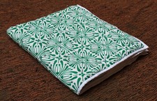 Green Floral Indian Hand Block Printed Baby Quilt Cotton Filled Cotton Coverlet