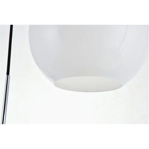 Living District Baxter 3-Light Metal & Glass Pendant in Chrome/Frosted White - Picture 4 of 6