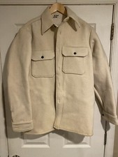 Womens Jacket Ivory With Pockets Long Sleeves Button Up