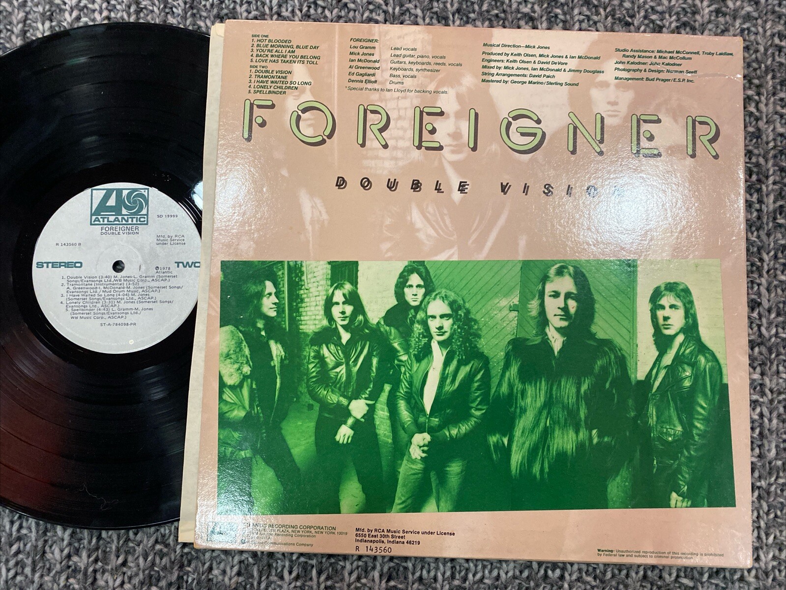 Foreigner Lp Double Vision 1978 V. G Original Press | eBay