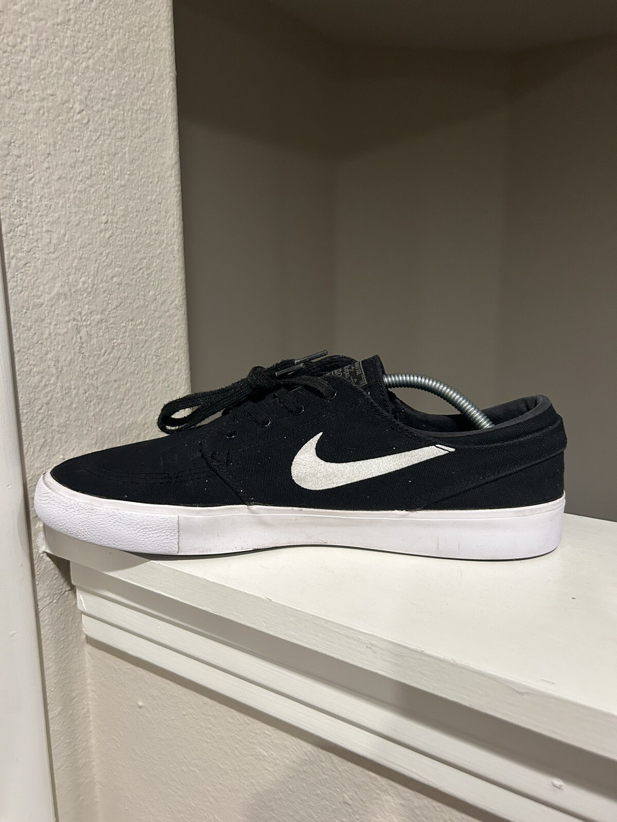 Nike Men's SB Stefan Janoski Black White Check Skate … Gem