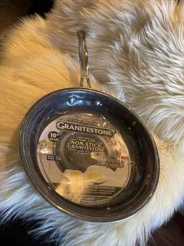 Granitestone With Titanium Round Nonstick Fry Pan with Cool Touch Handle - 10''