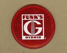 Vintage FUNKS G Hybrid, FUNK Seed Corn Red Reflector, Unused