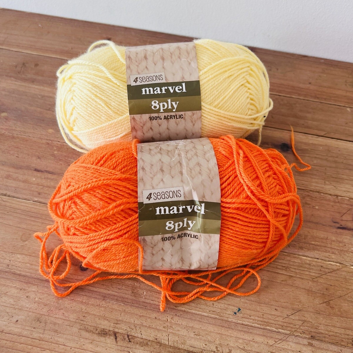 Seasons Marvel Yarn Ply x Big Balls 100g Yellow Orange
