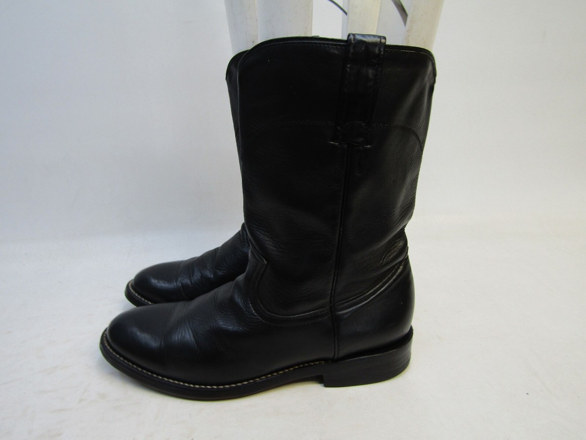 COWTOWN Mens Size 8.5 D Black Leather Roper Cowboy Western  display picture 1