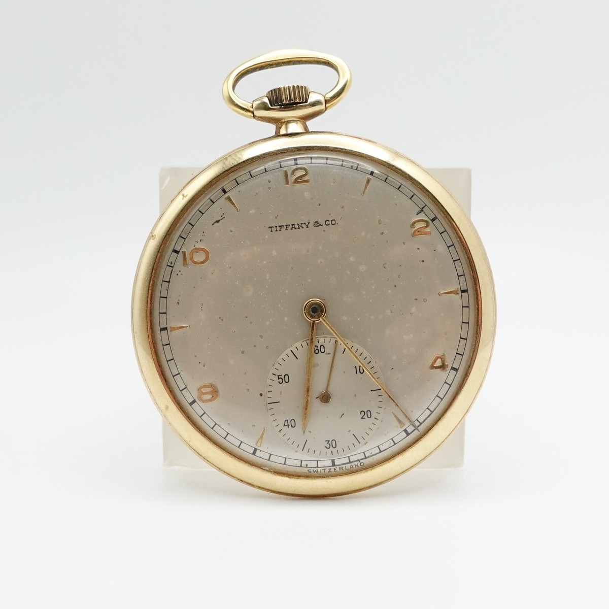 Tiffany & Co. 14K Yellow Gold Open Face Manual Pocket Watch