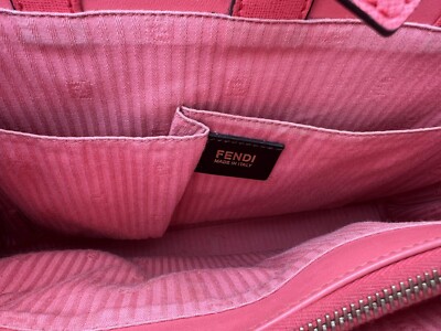 Authentic Fendi 2Jours Vitello Elite Red Satchel/Top Handle