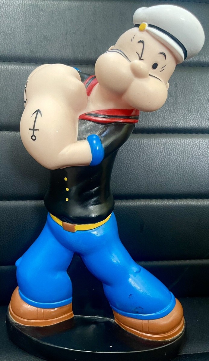 VINTAGE POPEYE BANK 11” Plastic 2000 King Features Syndicate