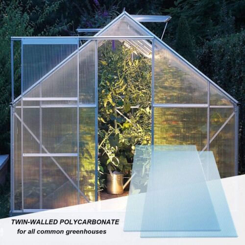 14x Polycarbonate Greenhouse Panels Twin Wall Sheets 4mm Double Wall Sheet