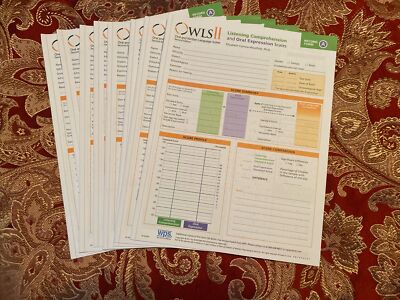 Oral and Written Language Scales II OWLS II Lot Of 8 Protocol Forms