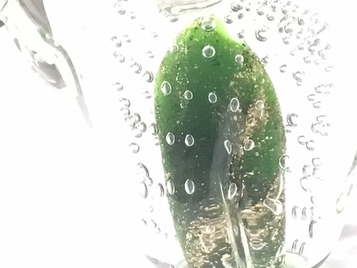 Vintage Murano Handblown Bubble Glass Abstract Elephant with Green Inside Accent - Picture 5 of 8