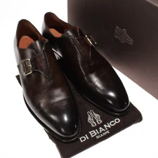 Di Bianco NWD Single Monk Strap Dress Shoes Size 8 US in Dark Brown Leather