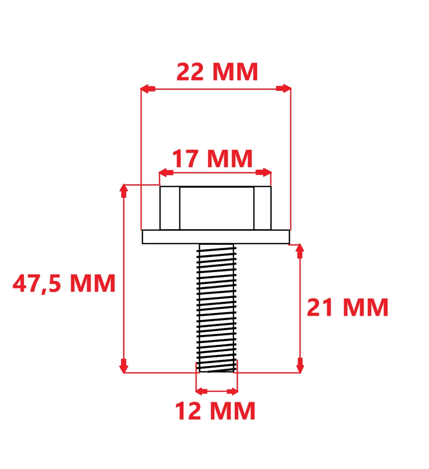 PARA SUZUKI SX4 / S-CROSS 06-21 VITARA 15- VAGÓN R+ RUEDA PERNO TUERCA PERNO PERNO 17MM X1 Foto 2 de 4