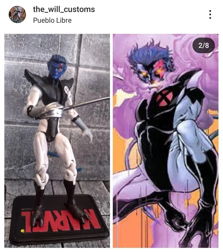 Figura de acción personalizada 1:18 3,75 Nightcrawler X-Men Xmen ESCALA UNIVERSO MARVEL Foto 2 de 4