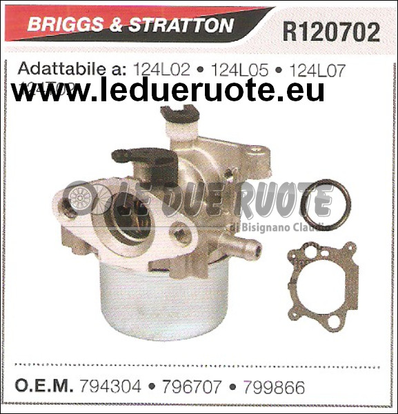 Carburatore Professionale 799866 Briggs & Stratton 190cc Serie 675