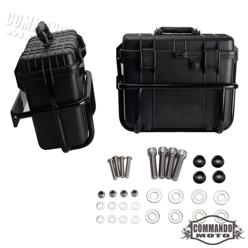 Side Cases + Brackets for Harley Softail FXBR FLFB Street Bob FXBB FXBBS 2018-24 - Picture 2 of 10