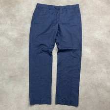 Tommy Hilfiger Trousers Mens 38" Wool Blend Smart Dress Pants, Navy