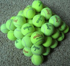 50 Used Practice Tennis Balls or Dog Doggy Fetch Toys Baseballs Bumpers Cricket