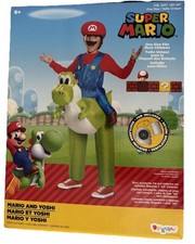 Super Mario Bros. Mario Riding Yoshi Inflatable Costume disguise with fan
