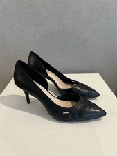 Nine West Black Leather Heels Classy Office Siren Professional Career