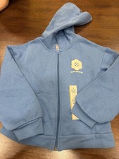 Cat  Jack Girls Blue Hooded Zip-Up Long Sleeve Sweatshirt Size S 6/7 NWT