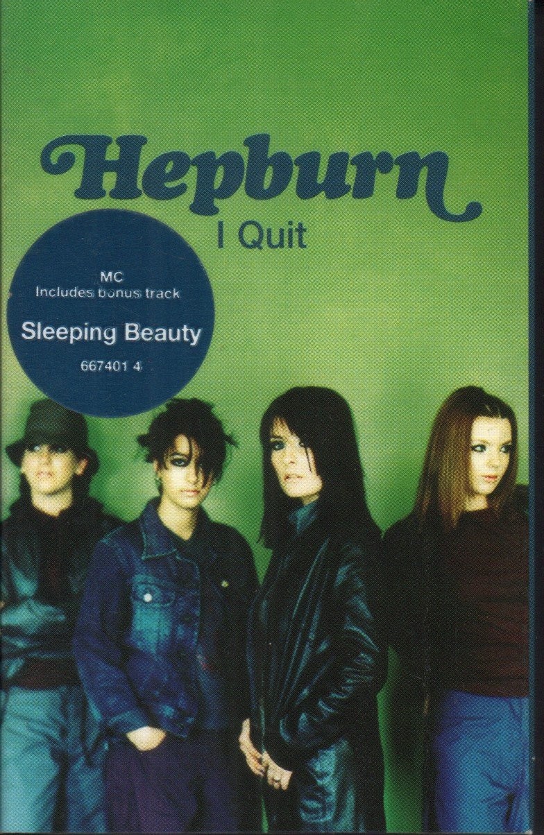 Hepburn I Quit cassette UK Columbia 1999 cassette single in card outer slip case