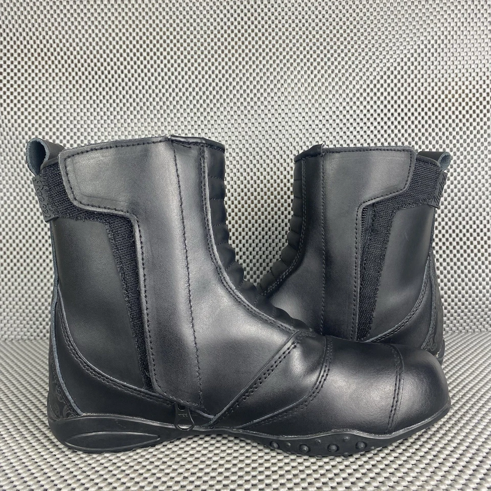 Joe Rocket Trixie Motorcycle Riding Boots Womens Size 6 Black Biker Waterproof - Image 3 of 4
