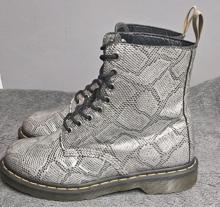 Dr Martens 1460 Pascal Grey Snake Python Print Le… - image 5