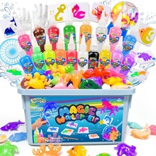 Magic Water Elf Toy Kit - Aqua Gel Water Pets, 18 Gels 16 Molds, DIY Squishy