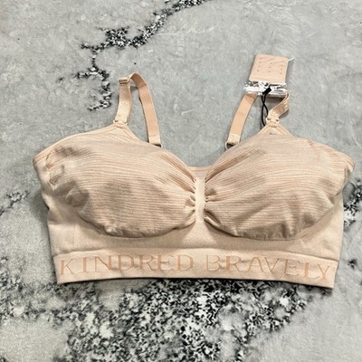 Kindred Bravely Busty Nursing Bra XXL Beige Wireless Maternity Pumping Bra