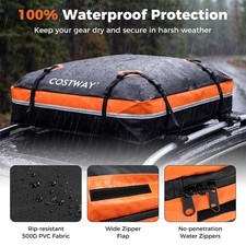 21 Cubic Feet/ 595 Liters Waterproof Roof Bag Car Rooftop Cargo Carrier