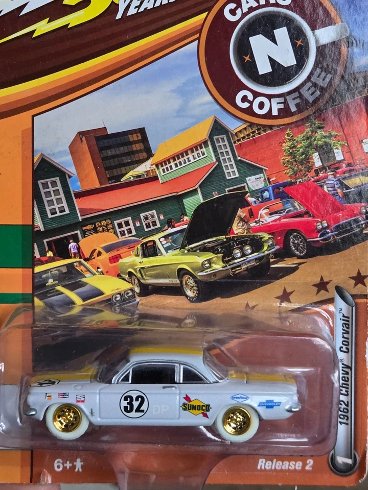 62 CHEVY CORVAIR CARS N COFFEE JOHNNY WHITE LIGHTNING CHASE CAR  - Image 2 of 2