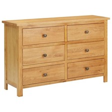 Legno Massello di Rovere Cassettiera 105x33,5x73cm Diversi Colori vidaXL