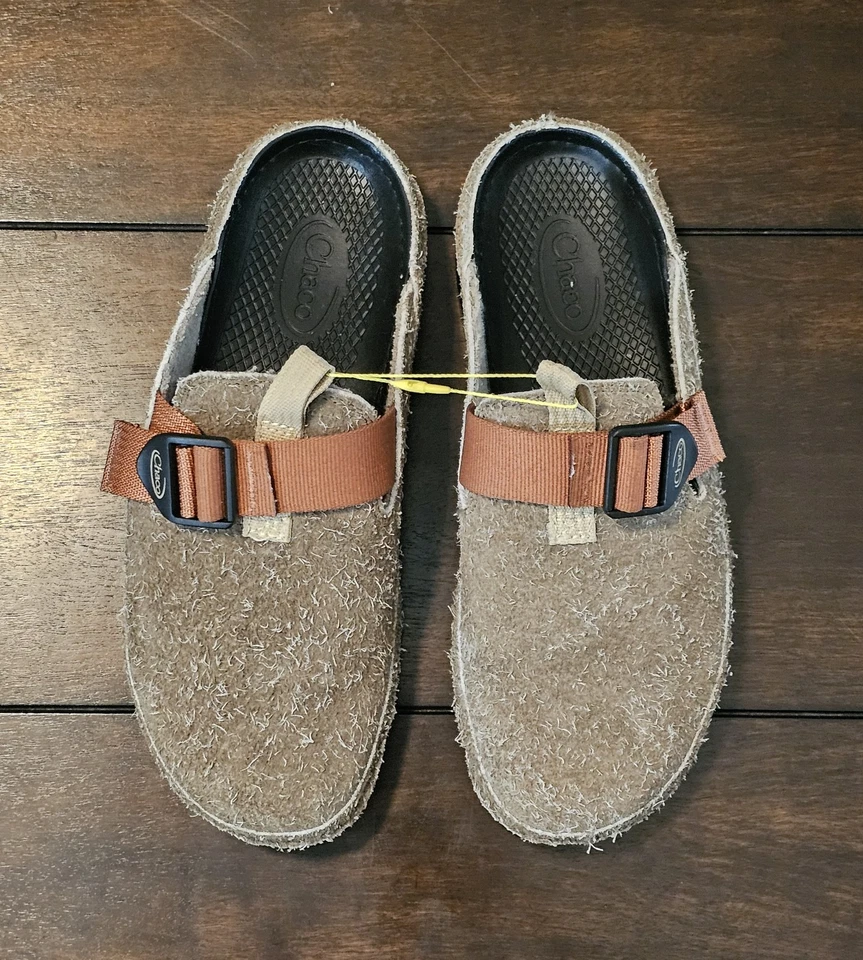 Zuecos Chaco Paonia para mujer talla 7 EU 38 marrón tierra gamuza superior Foto 3 de 4