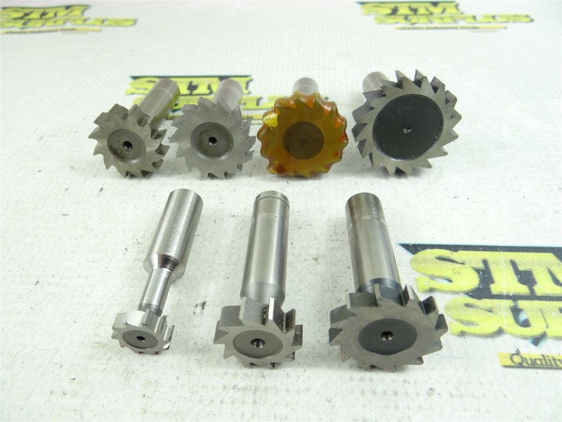 LOT OF 7 ASSORTED HSS KEYSEAT CUTTERS 3/16" TO 3/8" CUT WIDTHS KEO