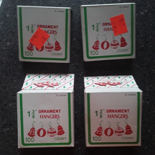 Vintage Christmas Lot 4 Liberty Bell Tree Ornament Hangers Hooks in Box NOS
