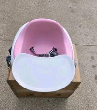 Bumbo Baby Toddler Adjustable 3-in-1 Booster Seat/High Chair Tray, Cradle Pink