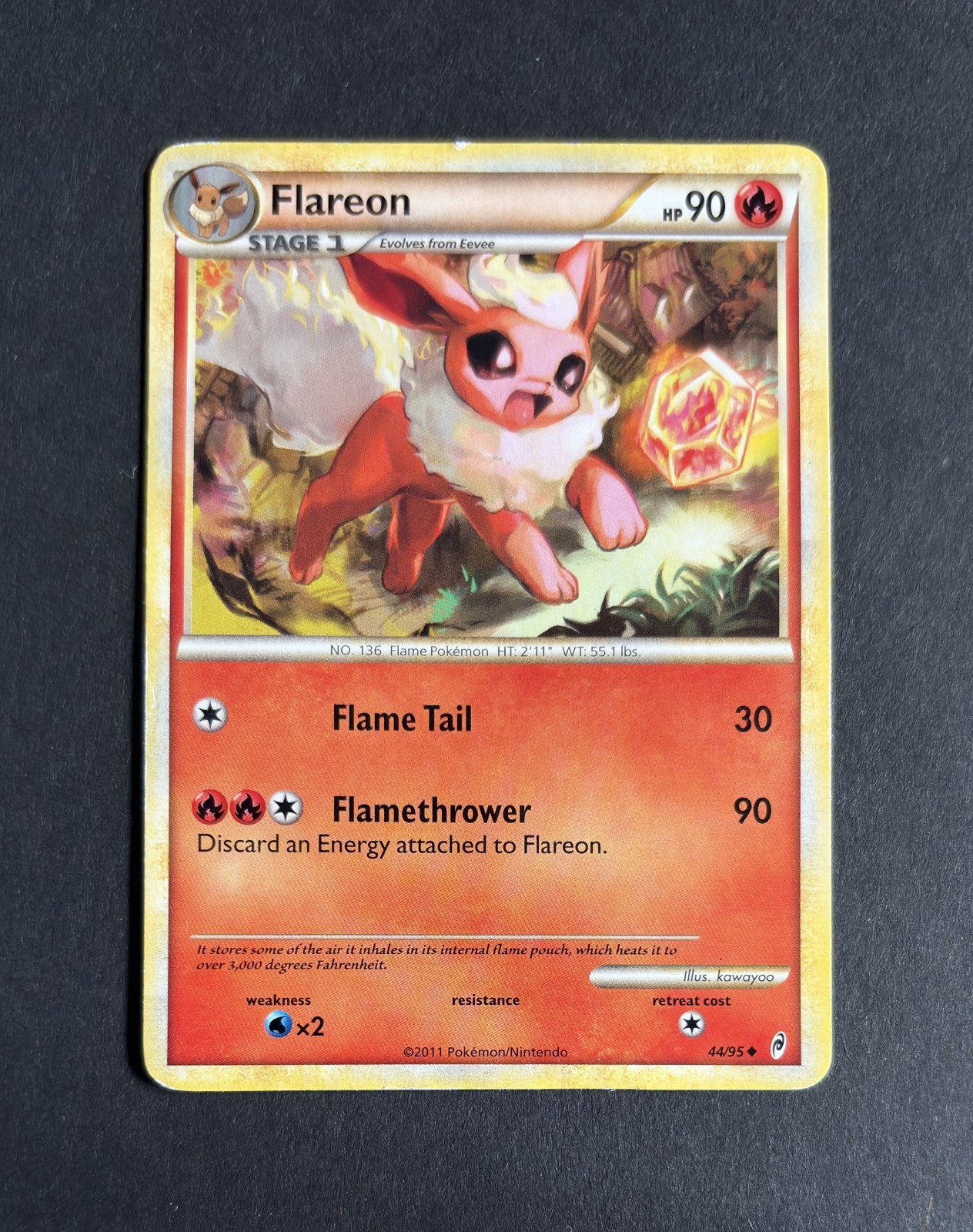 Flareon 44/95 Call of Legends 2011 HGSS Pokemon Uncommon LP