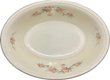 Homer Laughlin Eggshell Georgian G3370 Rose 1940s Vegetable Bowl Vintage
