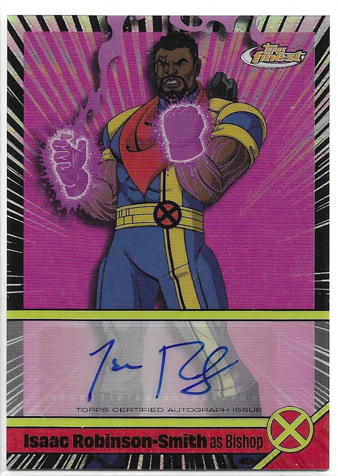 2025 Topps Finest X-Men '97 Isaac Robinson Smith Autograph Card VA-IR Bishop