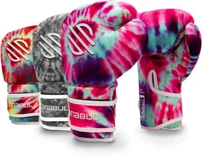 Sanabul Funk Strike Tie Dye Gel Boxing Gloves for Men & 12 oz, Purple Swirl 