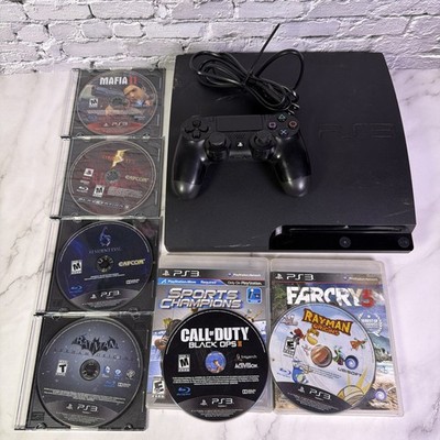 Sony PlayStation 3 Slim 160GB CECH-3001B, PS4 Controller & 8 Games - Tested  