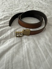 Frye Women's Brown Leather Twist Reversible Belt DC859C  Size Xl NWOT 175