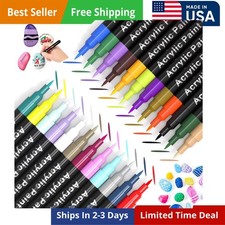 Acrylic Paint Pens for Rock Painting - Set of 24 Extra Fine Point Non-Toxic P...