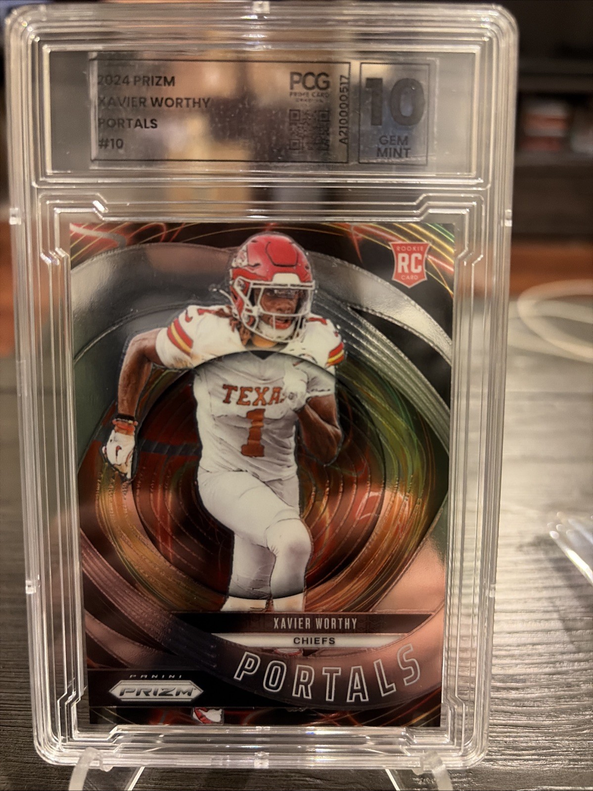 2024 Prizm Xavier Worthy Portals #10 PCG MINT 10