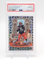 BAKER MAYFIELD 2021 DONRUSS OPTIC DOWNTOWN PRIZM #DT-11 BROWNS PSA 10 Q4444