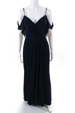 WATTERS Womens  Aldridge Pleated Gown Blue Size 2 11405296