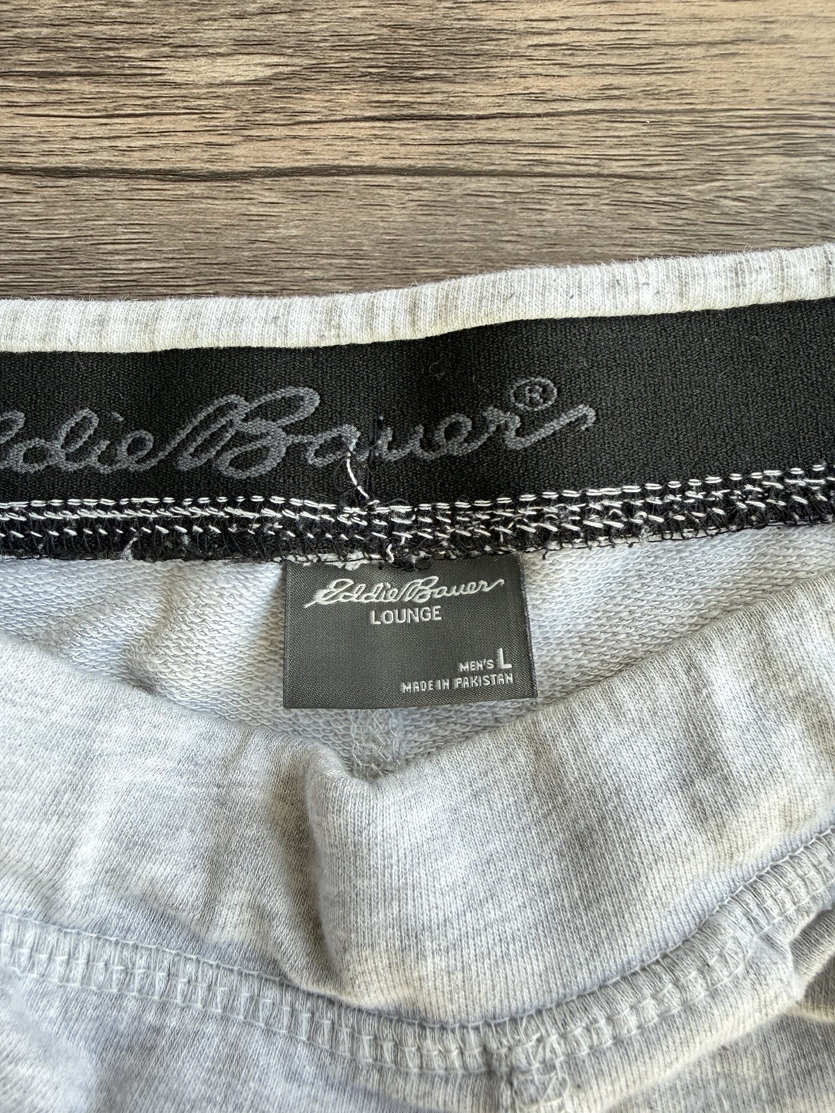 Eddie Bauer Shorts Men L Gray 7” Inseam Drawstring Athletic Lounge Casual Loose thumbnail 4