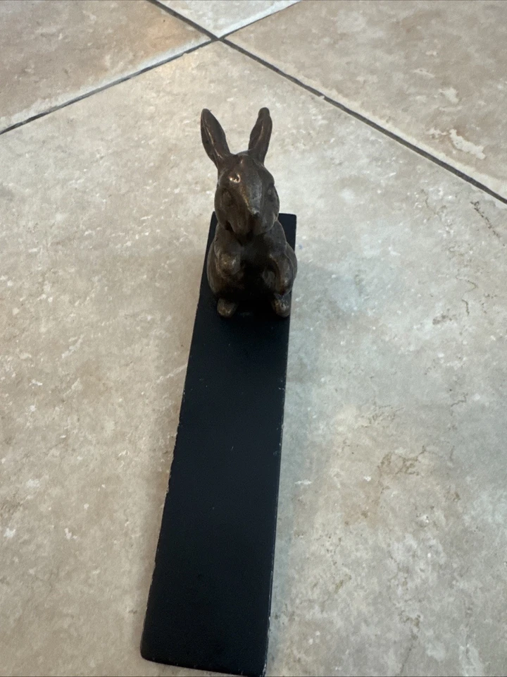 Латунный Клин Кролик Дверной Стопор кролик черная основа хоп дверь стопор смешной - Изображение 2 из 4
